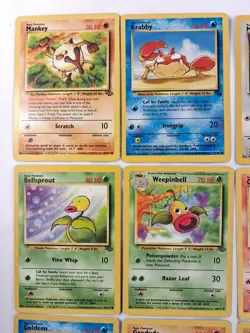 Vintage Pokemon Lot Of 20 WOTC Base Set Jungle Fossil Lot Unlimited MP - Image 2