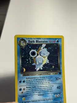 Dark Blastoise SWIRL Pokemon Team Rocket Unlimited Holo 3/82 HP - Image 4