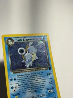 Dark Blastoise SWIRL Pokemon Team Rocket Unlimited Holo 3/82 HP - Image 5