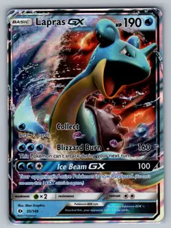 Lapras GX SM Base Set #35/149 Ultra Rare,Holo Pokemon Card - Image 1