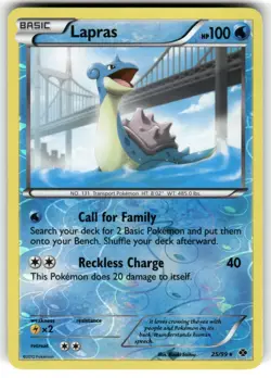 Lapras 25/99 Reverse Holo Rare Next Destinies Pokemon LP - Image 1