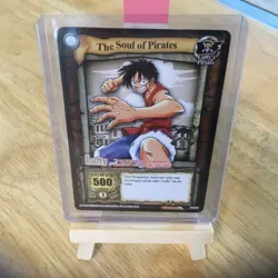 2005 One Piece CCG Quest Begins Luffy Silver Tournament Promo Jolly Roger Stamp - Image 1