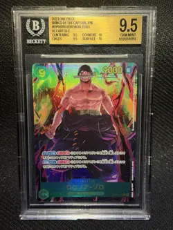 One Piece Roronoa Zoro OP06-118 Secret Rare Alt Art Holo CCG JP BGS 9.5 - Image 1