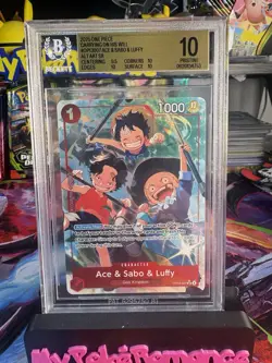 2025 One Piece Op13-Carrying On His Will #007 Ace & Sabo & Luffy Alt Art BGS 10 - Image 1