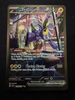 Pokemon TCG Miraidon EX Holo Card Scarlet Violet Base Set 244/198 - Image 1