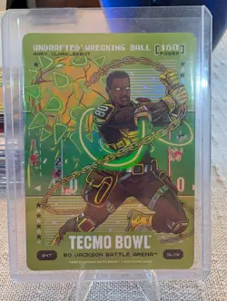 Bo Jackson Battle Arena Tecmo Bowl Undrafted Wrecking Green BF Glow Gary Clark - Image 1
