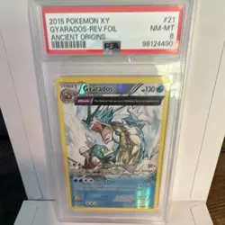 Pokemon Gyarados 21/98 XY Ancient Origins Reverse Holo Rare PSA 8 2015 - Image 1