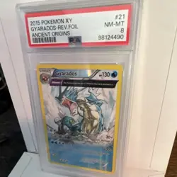 Pokemon Gyarados 21/98 XY Ancient Origins Reverse Holo Rare PSA 8 2015 - Image 2
