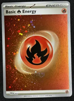 Fire Energy Cosmic Holo Foil 002 Pokemon 151 English NM SVE - Image 1