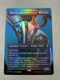Mikaeus, the Unhallowed (Borderless) -Foil Near Mint MTG Commander Masters - Image 1