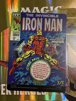 Tony Stark Borderless Foil, Marvel Super Heroes (0392), NM - Image 2