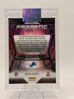 2025 Panini Prizm - Prizmatic Calvin Johnson 3/5 - Image 3
