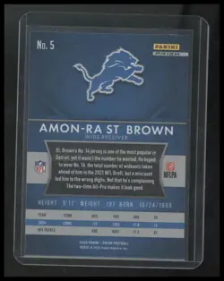 2025 Panini Prizm #5 Amon-Ra St. Brown Flashback Prizms - Image 2