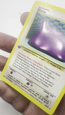 Ditto 1st Edition 18/62 - Fossil Set- 1999 Pokemon TCG Non-holo LP - Image 2