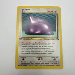 Ditto 1st Edition 18/62 - Fossil Set- 1999 Pokemon TCG Non-holo LP - Image 3