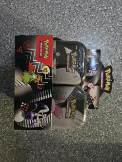 Pokemon Unova Black Bolt & White Flare Mini Tin Display Box - Open Box - Image 1