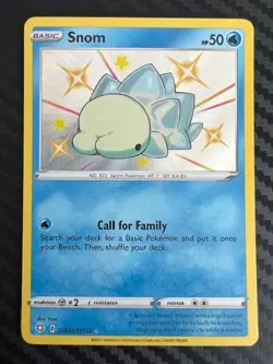 Pokemon TCG Snom Shining Fates SV033/SV122 Holo Shiny Holo Rare NM - Image 1