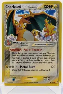 Pokemon Crystal Guardians - Charizard Delta Species - Holo Rare 4/100 - LP - Image 1