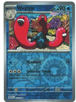 Wugtrio 57/198 Scarlet & Violet Reverse Holo Uncommon Pokemon TCG - Image 1