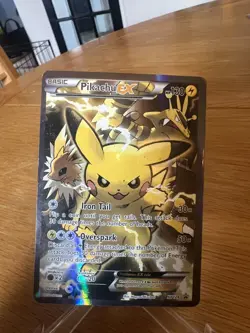 Pokemon TCG Pikachu EX XY124 Black Star Promo HP - Image 3