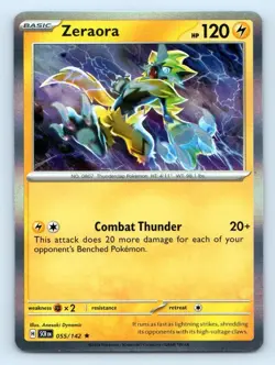 Zeraora 55/142 Rare Stellar Crown Pokemon Holo Near Mint - Image 1