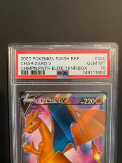 Pokemon Charizard V SWSH050 Black Star Promo Champions Path ETB PSA 10 GEM MINT - Image 2