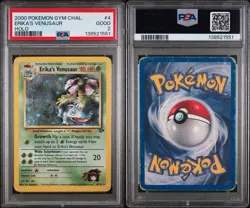 2000 Pokmeon Gym Challenge Erika’s Venusaur PSA 2 Holo #4 LOW POP 50! w Swirl🌀 - Image 3