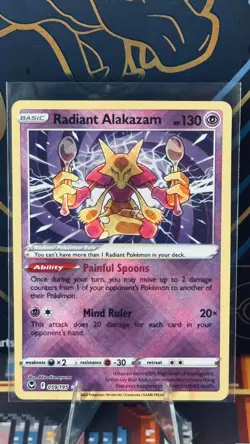 Radiant Alakazam 059/195 - Radiant Rare - Silver Tempest - Pokemon TCG - NM - Image 1