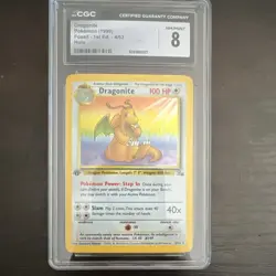Dragonite 1999 Pokemon Fossil 1st Edition CGC 8 #4 - Image 1