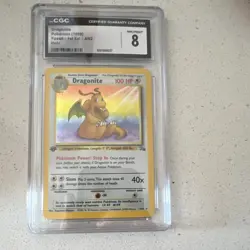 Dragonite 1999 Pokemon Fossil 1st Edition CGC 8 #4 - Image 2