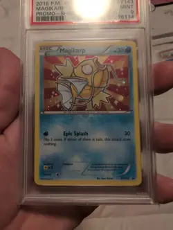 2016 Pokemon XY Black Star Promo Shiny Mega Gyarados Magikarp #XY143 PSA 9 Holo - Image 2