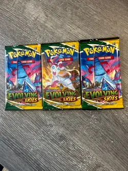 Evolving Skies Booster Pack x3 - New & Sealed - Pokemon TCG (3 PACKS) - Image 1