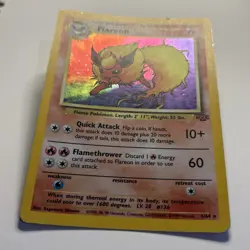 Flareon 3/64 Unlimited Holo Rare Jungle Pokemon Card MP 1999 - Image 4