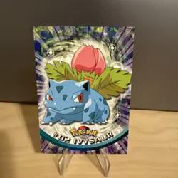 Topps Series 1 1999 TV Animation Edition IVYSAUR #02 Pokemon Card Blue Logo NM - Image 1