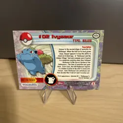 Topps Series 1 1999 TV Animation Edition IVYSAUR #02 Pokemon Card Blue Logo NM - Image 2