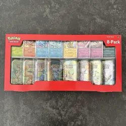 Pokemon TCG Costco Prismatic Evolutions 8-Pack Mini Tins Brand New Sealed - Image 1