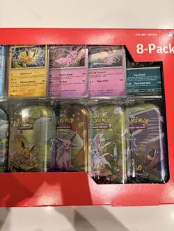 Pokemon TCG Prismatic Evolutions 8-Pack Mini Tins Set Costco Sealed - Brand New✅ - Image 4