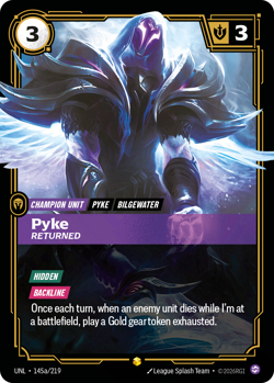 Pyke, Returned (Alt Art) 145a/219 - Riftbound Unleashed (UNL) EN SHOWCASE M/NM - Image 1