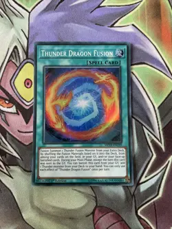 MP19-EN199 Thunder Dragon Fusion Super Rare 1st Edition NM Yugioh Card - Image 1