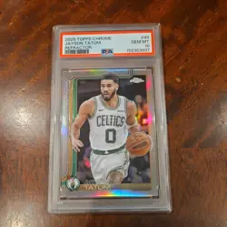 2025 Topps Chrome #49 Jayson Tatum Refractor PSA 10 Gem Mint ! Pop 4 ! Beautiful - Image 1