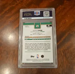 2025 Topps Chrome #49 Jayson Tatum Refractor PSA 10 Gem Mint ! Pop 4 ! Beautiful - Image 2