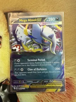 Pokemon TCG Mega Absol EX 086/132 Holo Play! Stamp Prize Pack Promo - Image 1