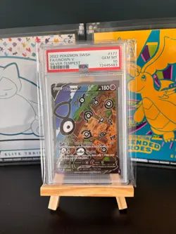 Unown V PSA 10 Gem - Pokemon Silver Tempest Ultra Rare Full Art Holo #177/195 - Image 1