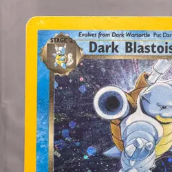 HP Unlimited Holo Dark Blastoise 3/82 Team Rocket Pokemon Mitsuhiro Arita Swirl - Image 5