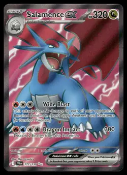 Pokemon Cards Salamence ex 177/159 Journey Together Ultra Rare NM - Image 1