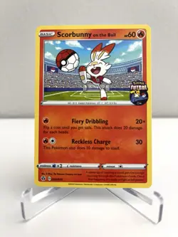 Scorbunny on the Ball 004/005 Pokemon Futsal Promo Holo Card NM/M - Image 1
