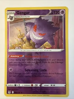 Gengar 066/196 Reverse Holo 2022 SWSH: Lost Origin Card Near Mint - Image 1