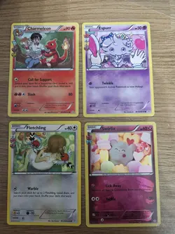 4x Pokemon Cards Radiant Collection Lot Charmeleon Swirlix Generations - Image 1