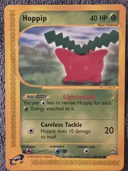 Hoppip 83/147 WOTC Aquapolis Common Pokemon Card - NM - Image 1