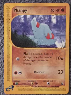 Phanpy 100/147 Common Aquapolis E Series - Pokemon Card LP - Image 1